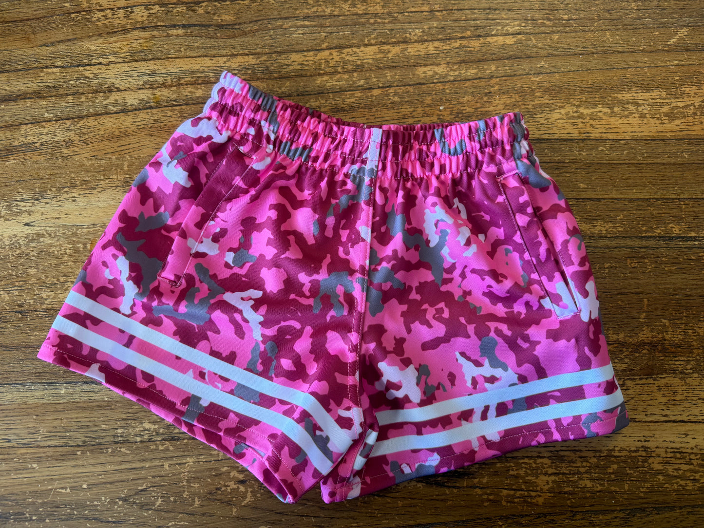 Pink Hunting Footy Shorts Kids