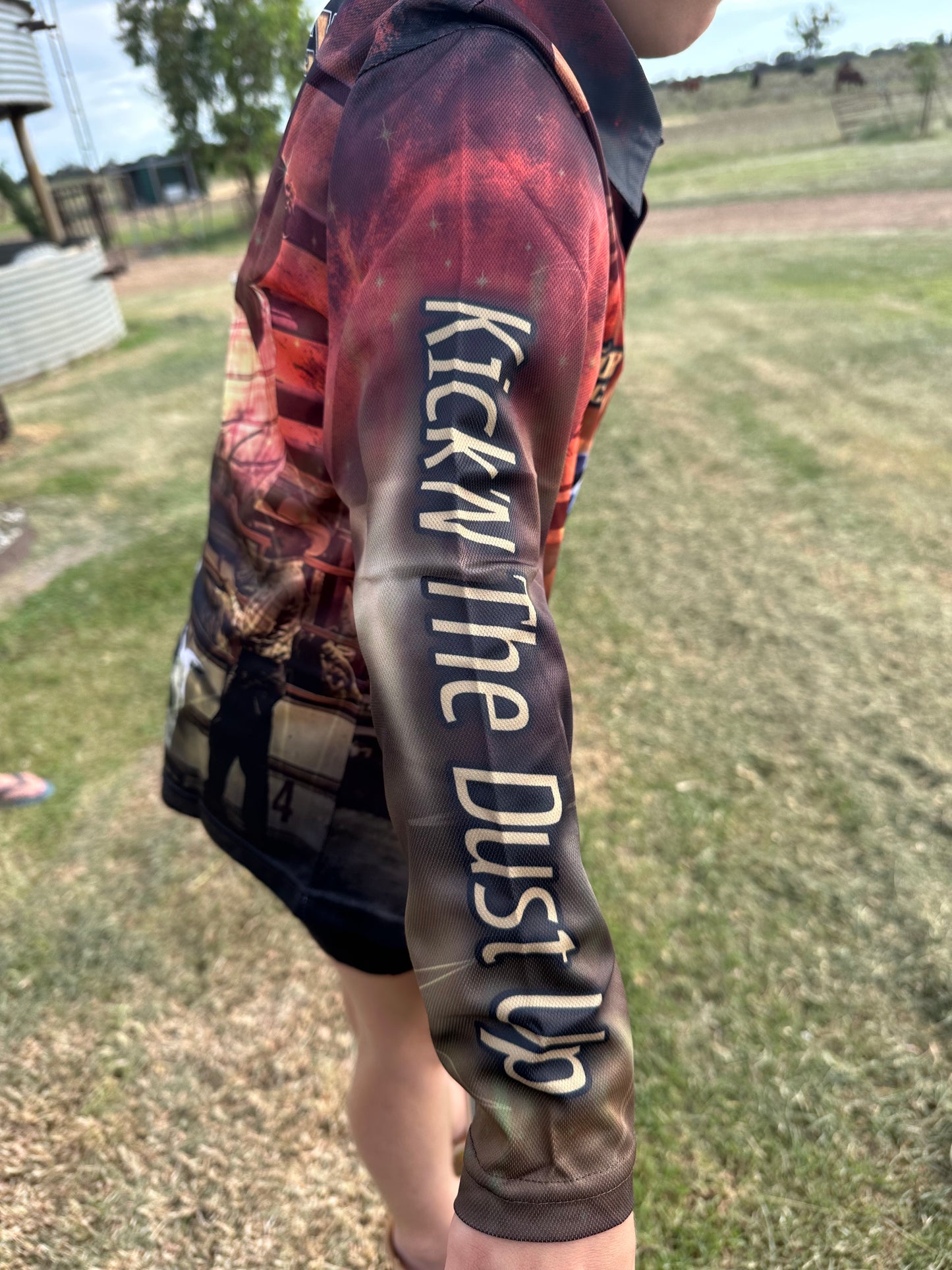 Rodeo Time Outback Fishing Shirt Kids