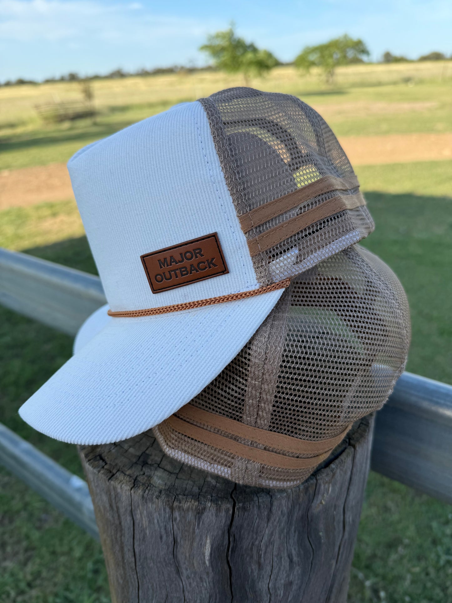 White Cord Classic Trucker Cap