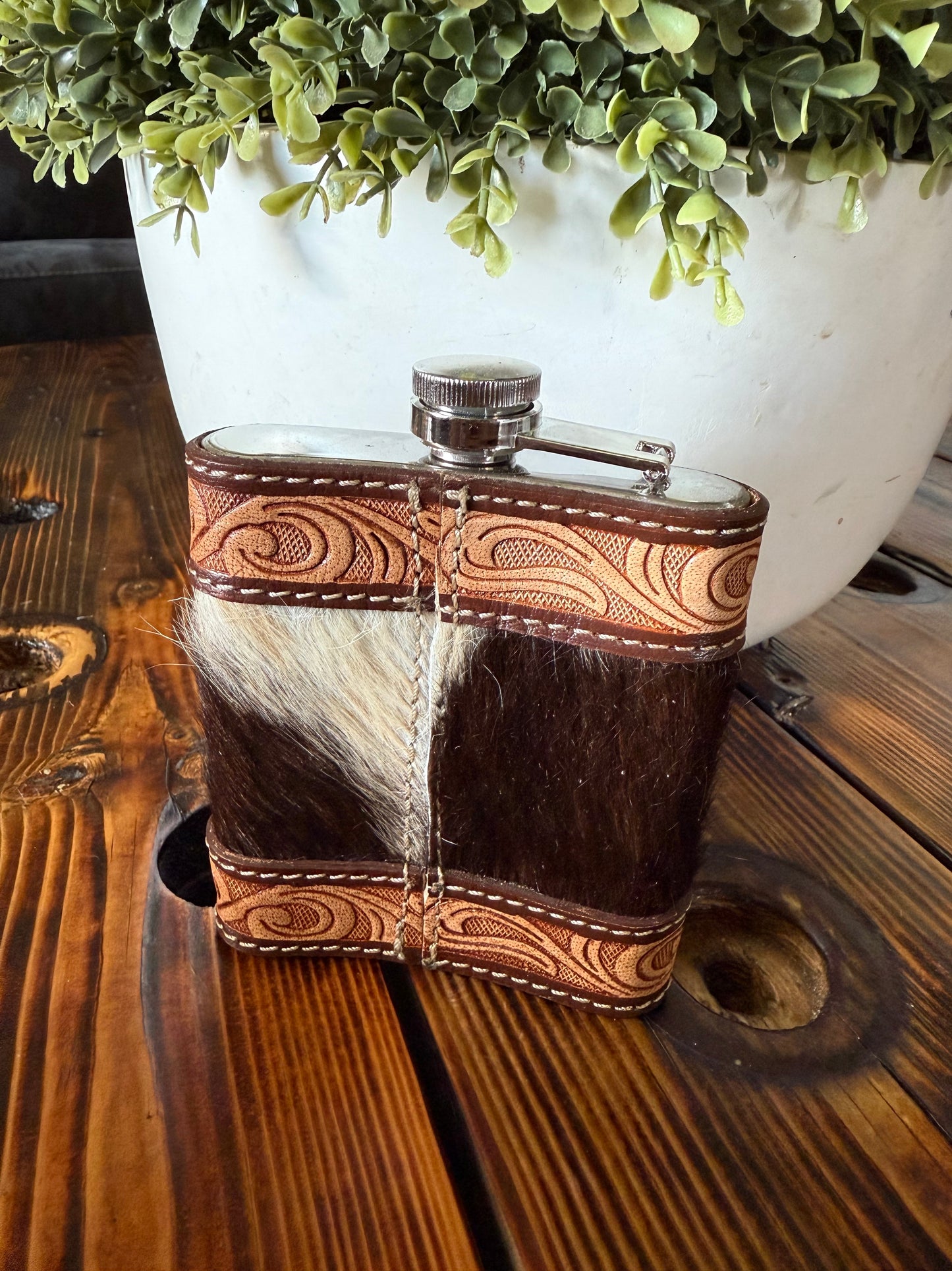 Cowhide Leather Flask - 05
