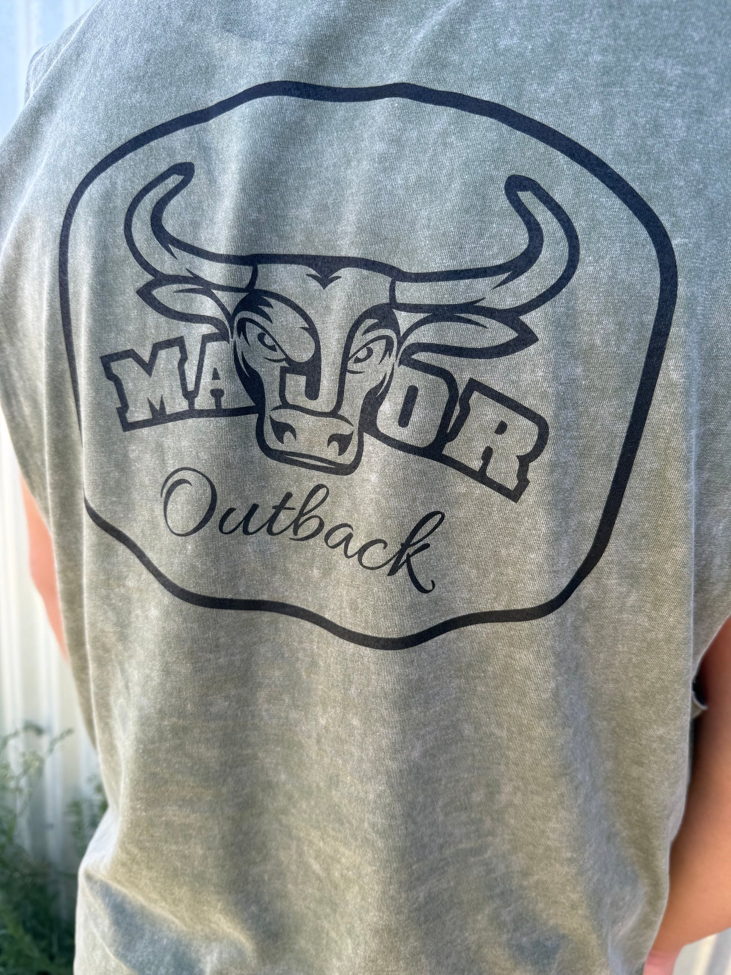 Mens Singlet Moss Stone Green