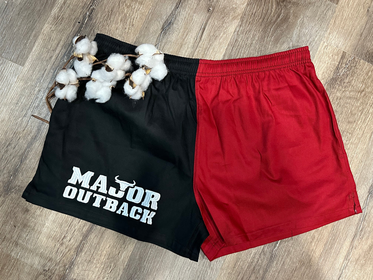 Outback Drill Red Shorts