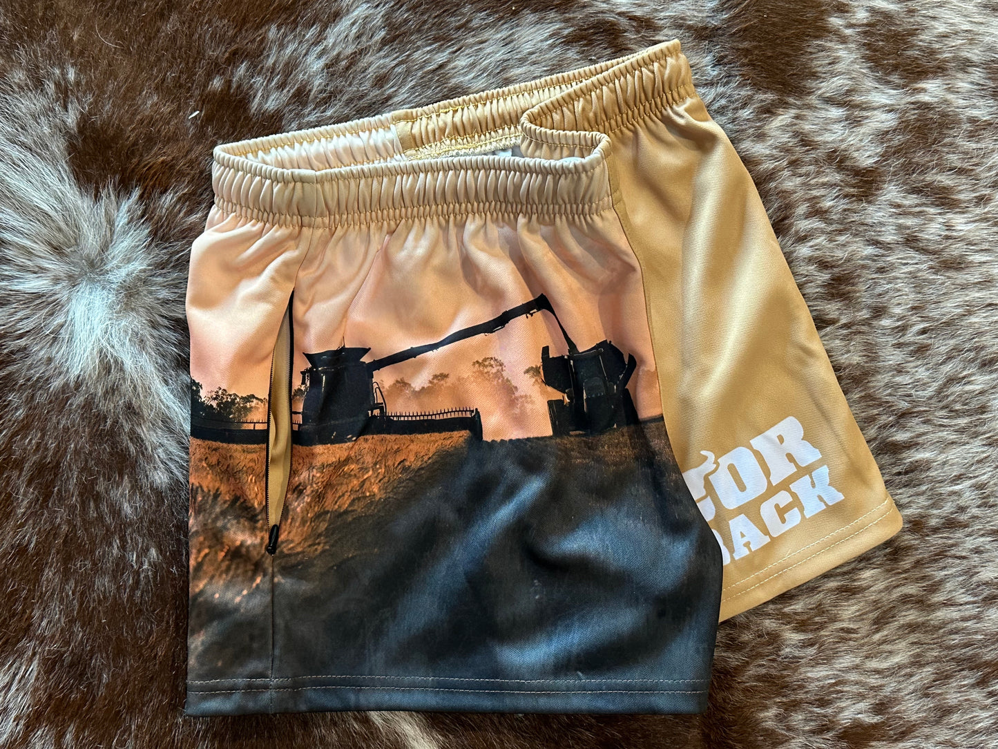 children kids farming footy shorts