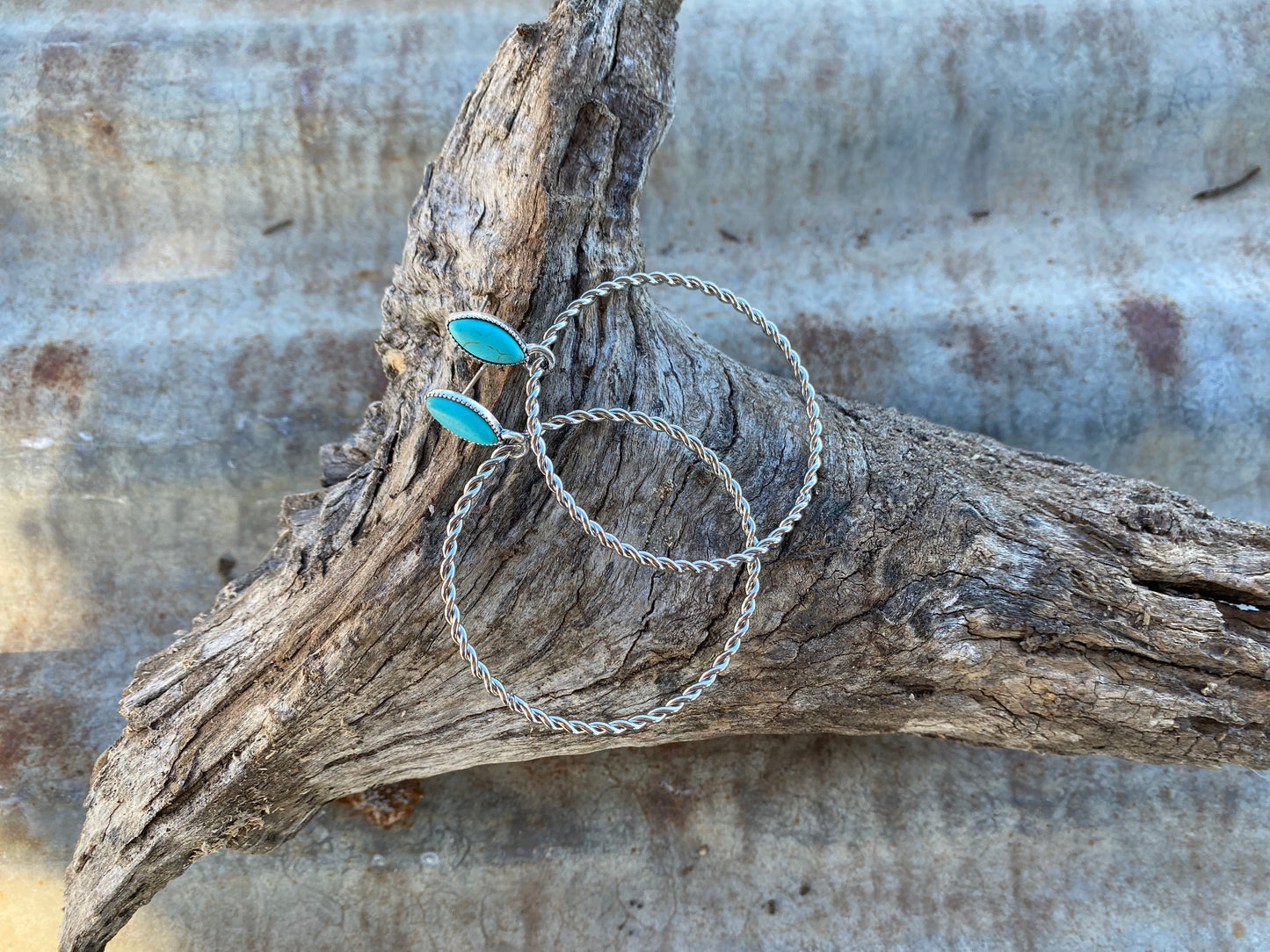 Southwestern Rope Stud Hoops