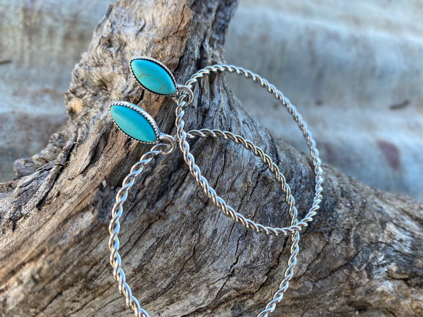 Southwestern Rope Stud Hoops