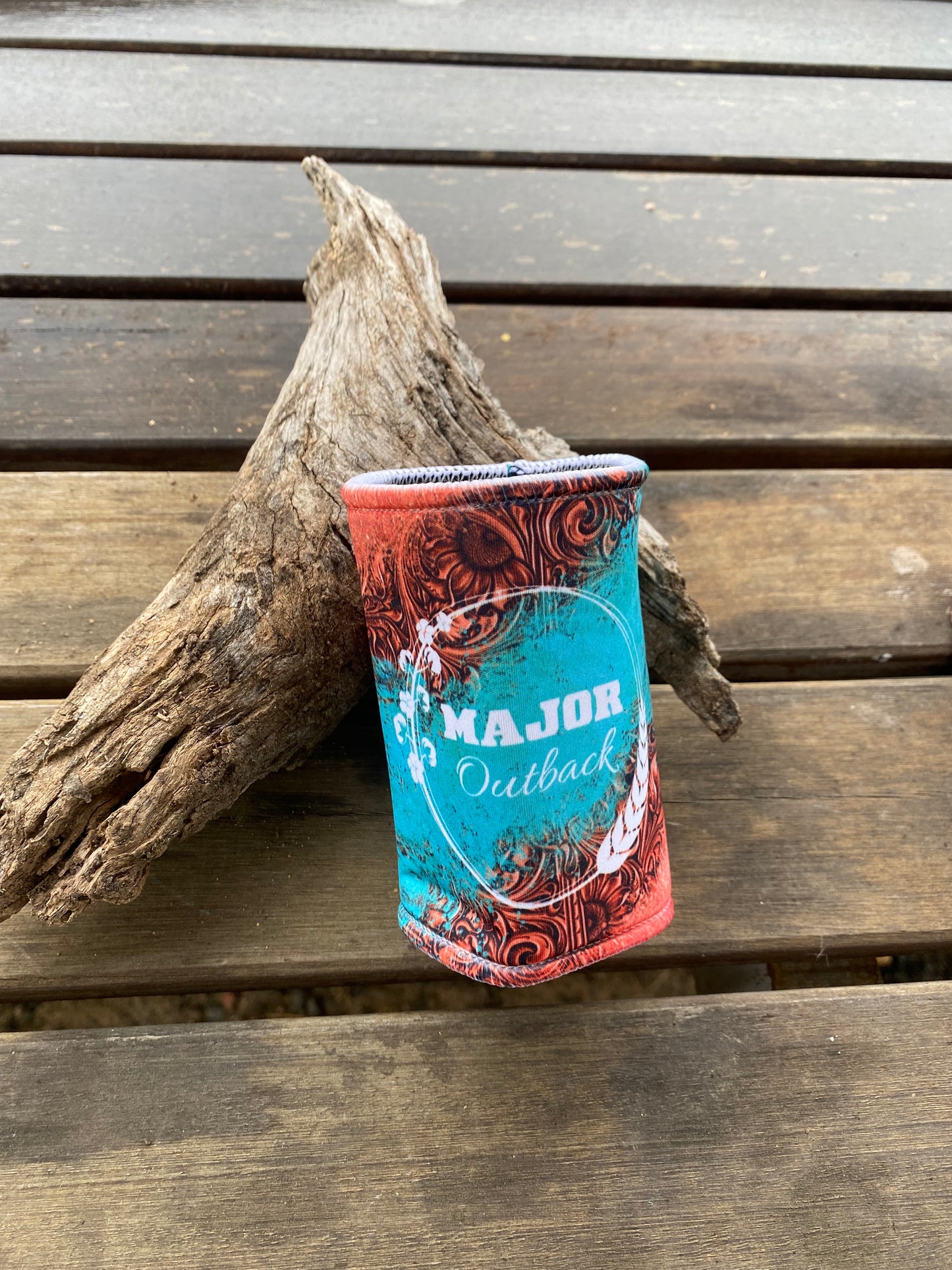 Stubby Cooler - Tooled Leather Lookalike