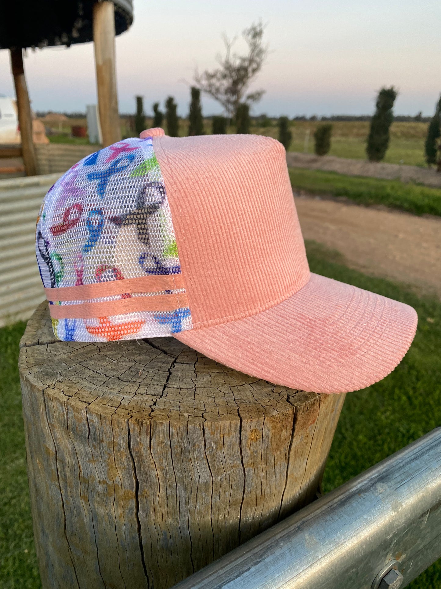 Pink Corduroy Cancer Cap