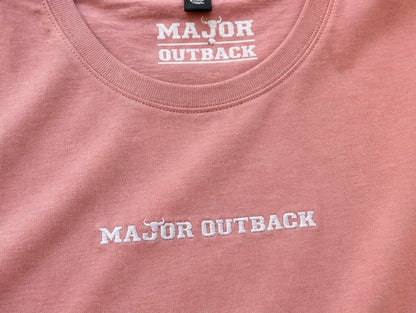 Women's Classic Embroidered Tee - Dusty Pink