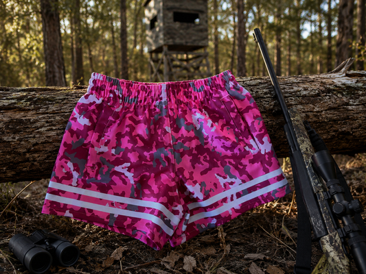 Pink Hunting Footy Shorts Kids