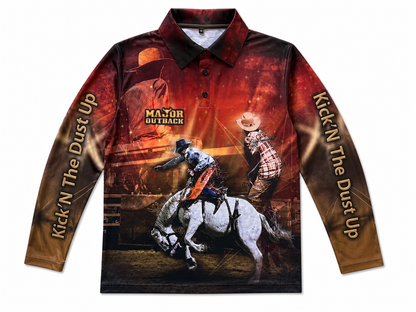Rodeo Time Outback Fishing Shirt Kids