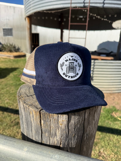 Navy Corduroy Trax Trucker