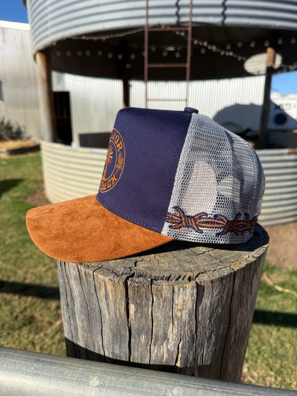 Navy & Tan Blaze Trucker