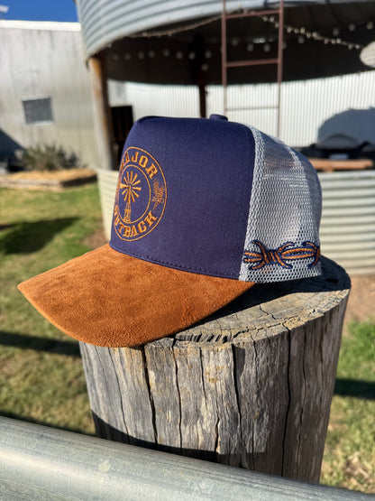 Navy & Tan Blaze Trucker