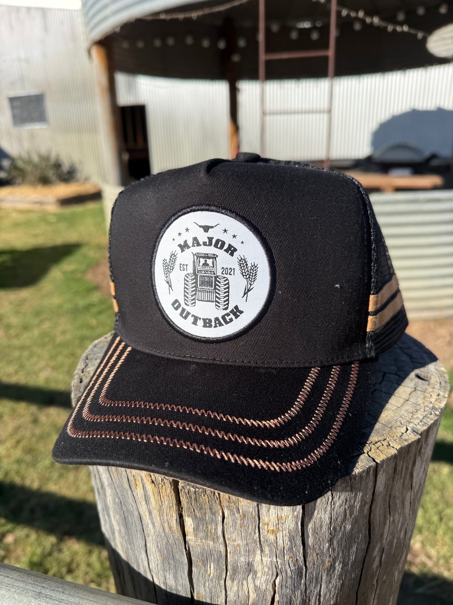 Tan Zig Zag Trax Cap