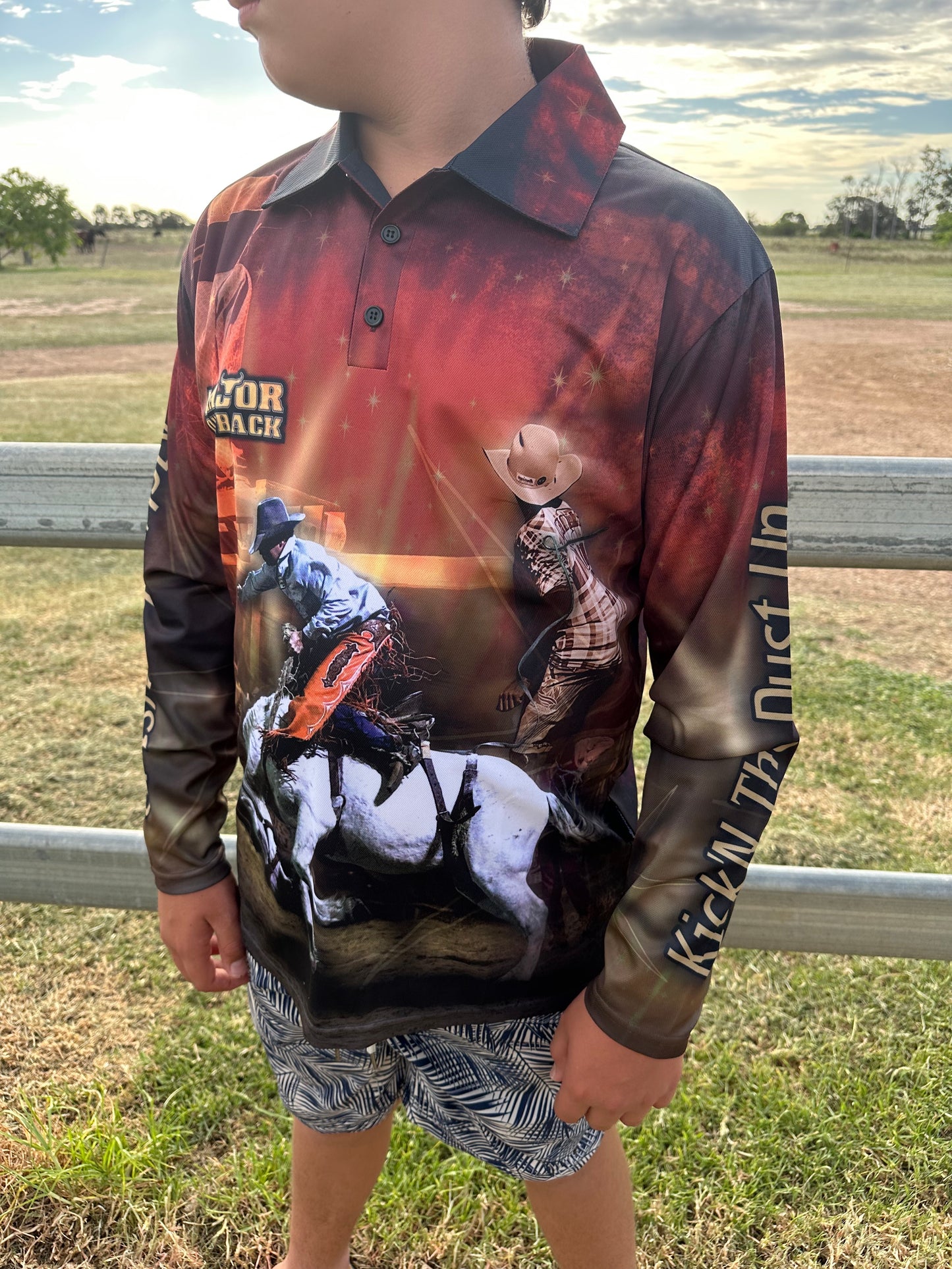 sun shirt swim shirt rodeo shirt bullring shirt