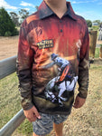 Outback fishing shirt sun shirt rodeo bull riding bronc riding