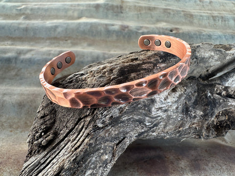 Mens hammered sales copper bracelet