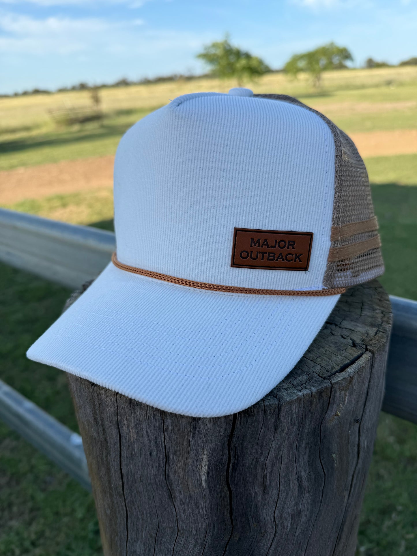 White Cord Classic Trucker Cap