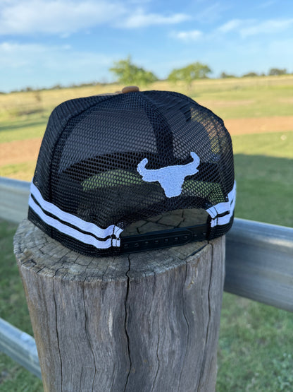 Blaze Tan/Blk Trucker Cap