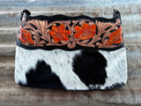 FT02 Floral Tooled Leather Purse/Clutch