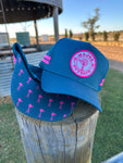 The Blaze Trucker - Teal & Pink