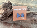 Blue Clay Earrings Studs