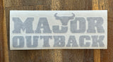vinyl cut decal car sticker bumper sticker black bull head major outback rodeo bull