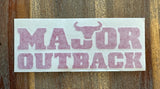 car bumper sticker car decal major outback pink car sticker bull logo western clothing