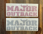 vinyl cut sticker decal major outback logo bull head