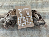 Clay gingham earrings 
