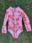 floral girls swimmer sun safe girls long sleeve swimmers