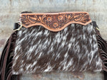 Cowhide shoulder bag