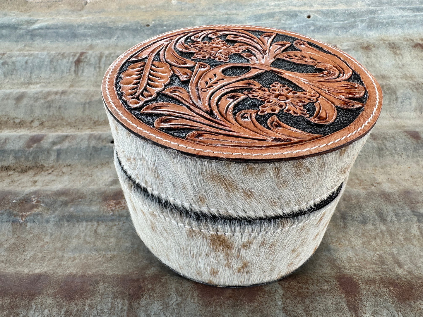 Cowhide Jewellery Box - SMLR2