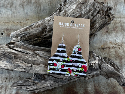 Cattle Tag Roses & Stripes