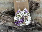 Longhorn Floral Teardrop Dangles