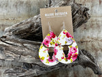 Longhorn Floral Teardrop Dangles