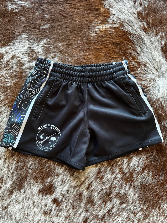 Kids Footy Shorts - Meet me at the waterhole