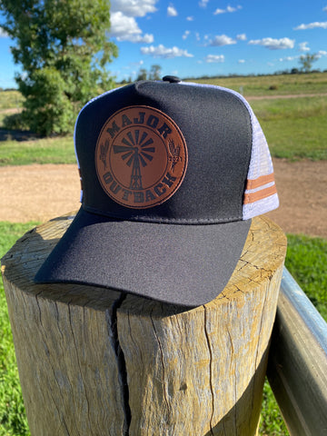 Blaze Trucker Cap - Black & White