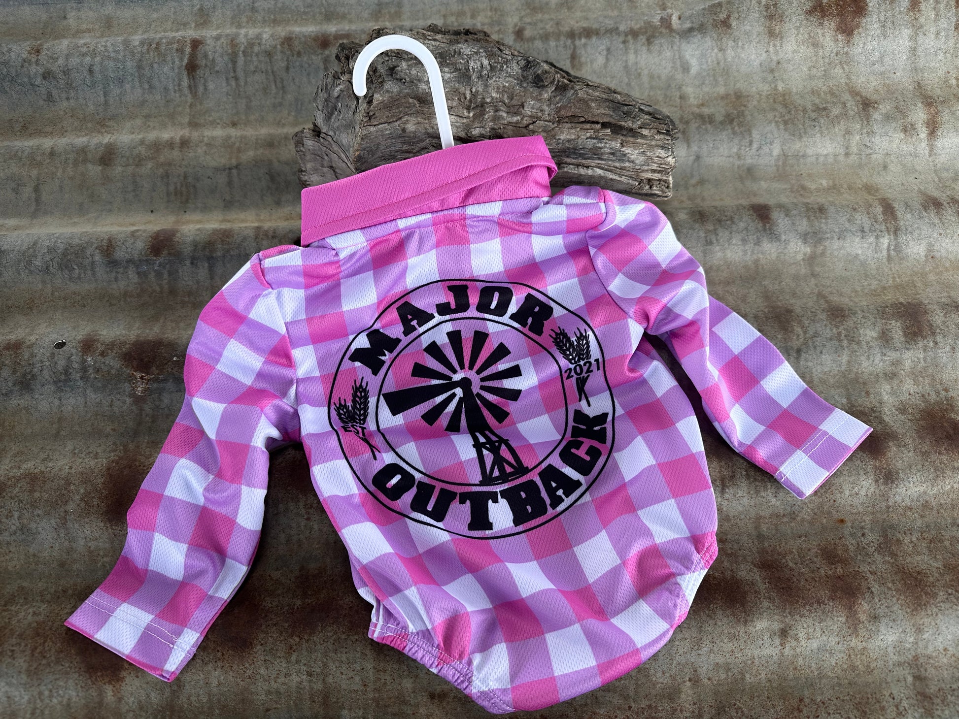 pink baby fishing shirt