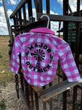 gingham pink fishing shirt