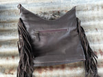 Tooled Leather Cowhide Fringe Bag - LT06