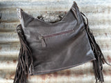 Tooled Leather Cowhide Fringe Bag  - LT05