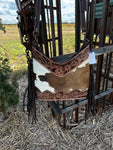 Tooled Leather Cowhide Fringe Bag  - LT05