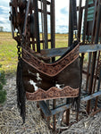 Tooled Leather Cowhide Fringe Bag - LT06