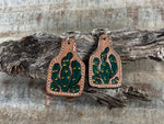 Leather Cattle Tag Key Ring - CACTUS