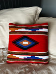 Saddle Blanket Cushion Covers - Red Aztec