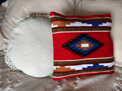 Saddle Blanket Cushion Covers - Red Aztec