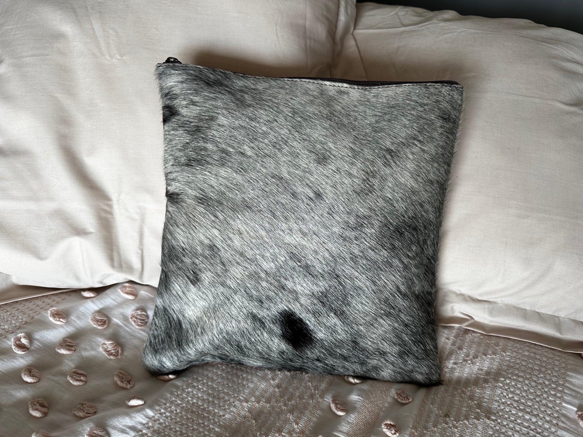 square cowhide cousin pillow homewares