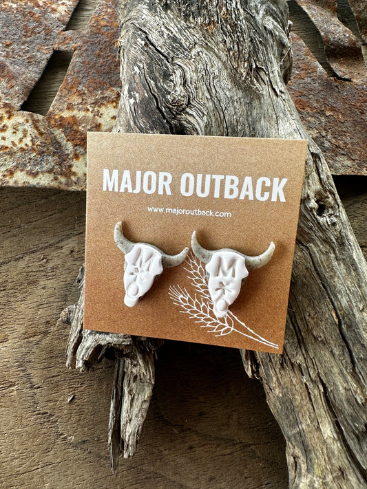 Longhorn Clay Studs - Grey Granite