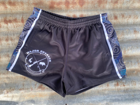 indigenous footy footy shorts with pockets